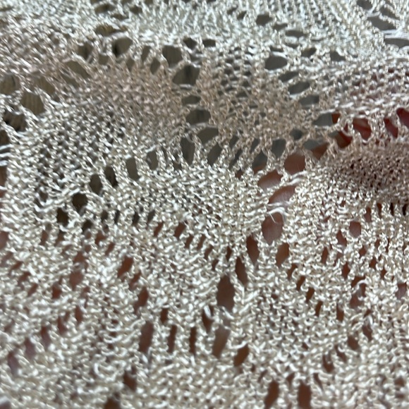 Vintage 60’s? Cream coloured button front cardigan paisley crocheted lace - Picture 13 of 13